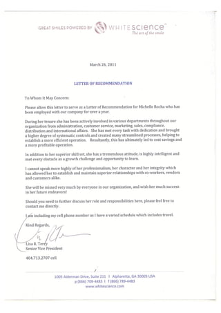 white science_Recommendation letter