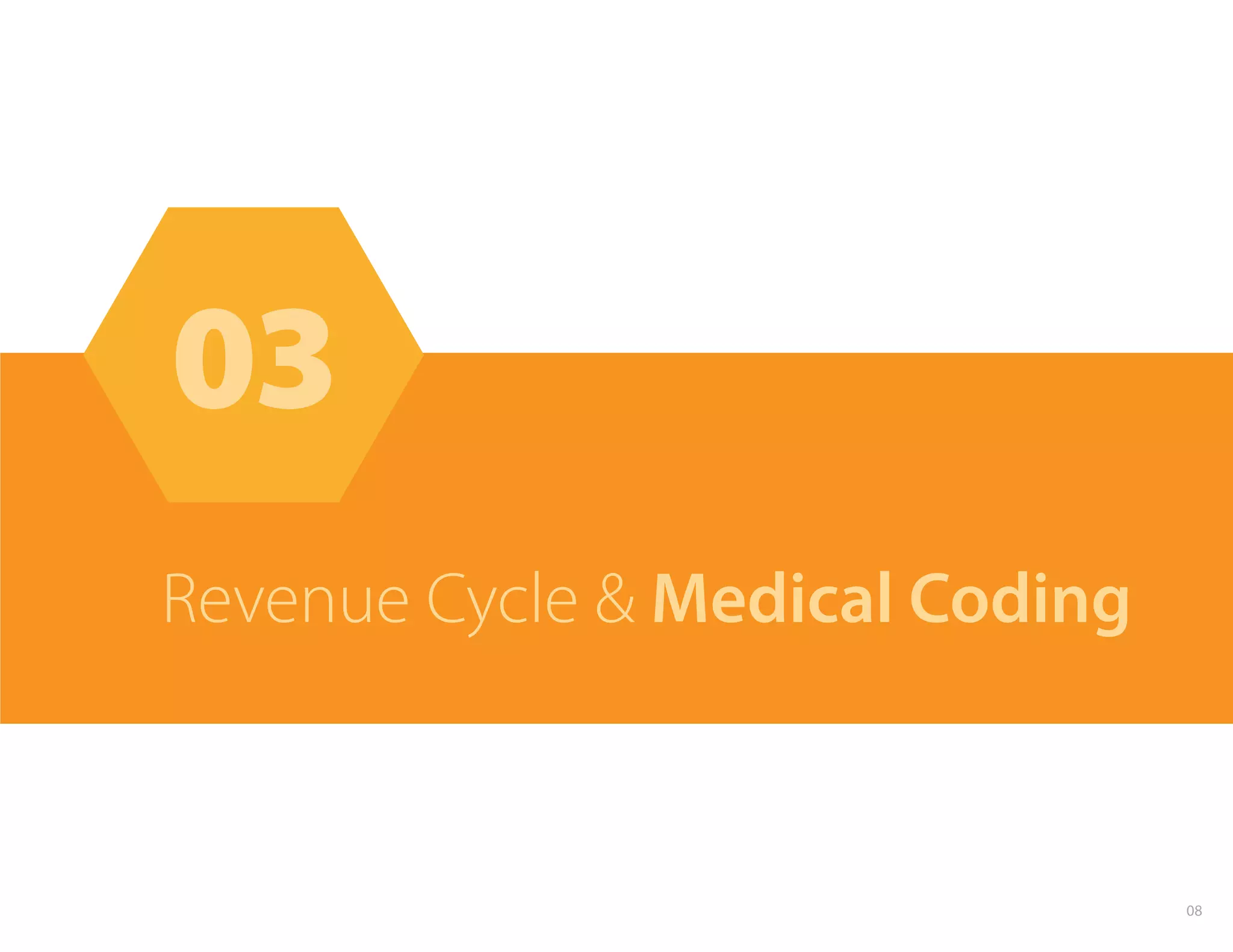 03
Revenue Cycle & Medical Coding
08
 
