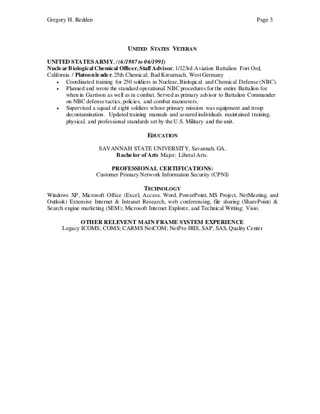 gregory redden resume pricing and business analyst