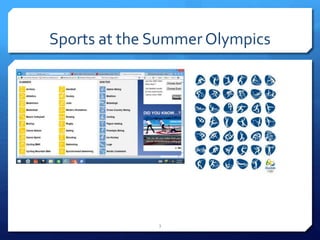 Sports at the Summer Olympics
3
 