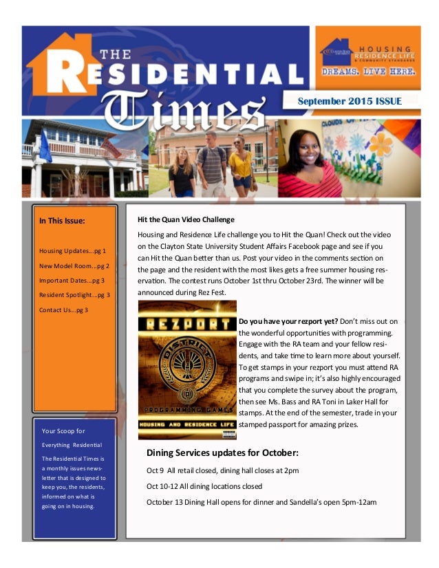 Housing Newsletter Sept.