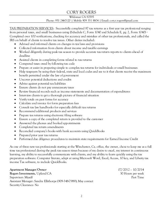 federal resume accountant for