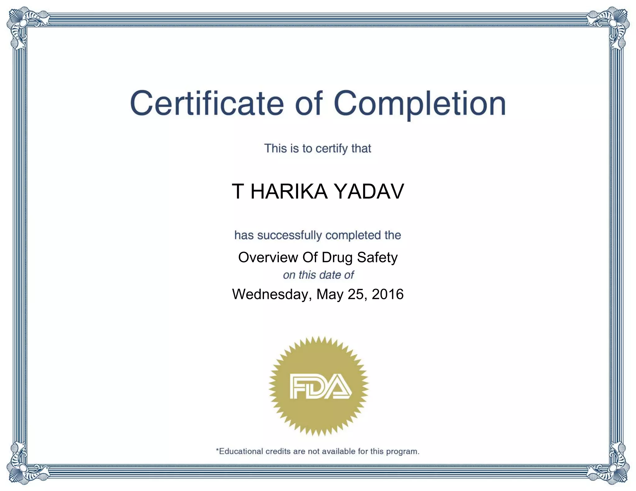 HARIKA FDA | PDF