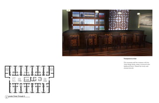 Perspective at Bar
The restaurant and bar continues with the
Asian design theme using a rosewood color
hardwood floors, Tibetan bar stools, and
oriental artwork.
2
Levels Three Through 9
Lounge
House
Keeping Lounge
 