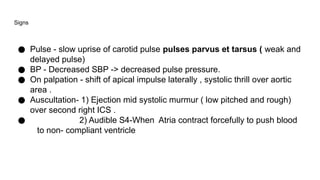 Aortic stenosis - Etiology , pathogenesis , signs, investigations ...