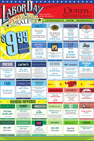 Outlets at Silverthorne Labor Day Ad