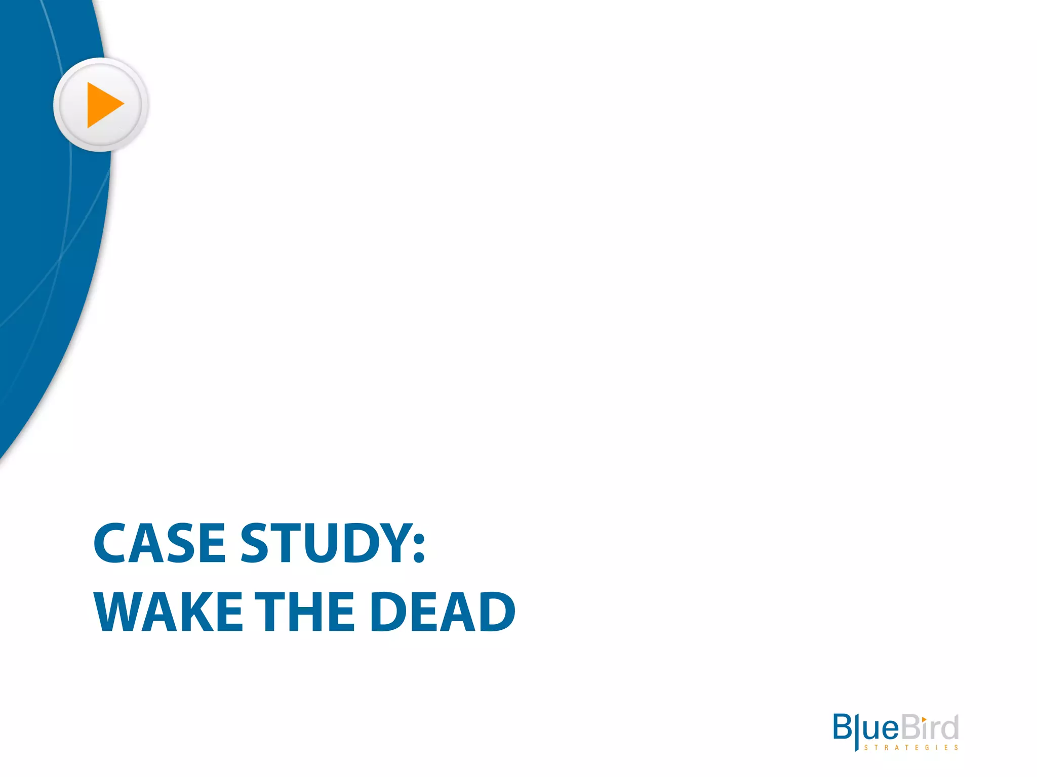 CASE STUDY:
WAKE THE DEAD
 