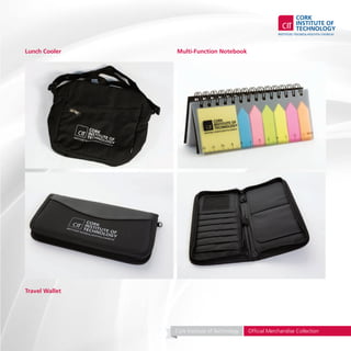 Travel Wallet
Lunch Cooler Multi-Function Notebook  
Cork Institute of Technology Official Merchandise Collection
 