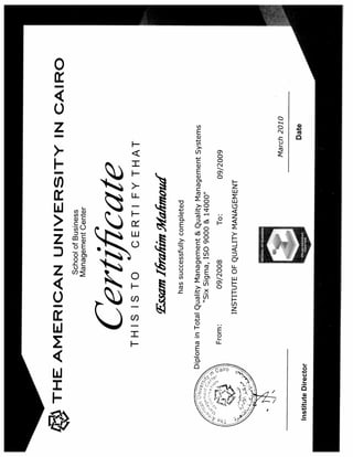 TQM Certificate