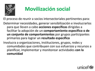 Incrementar el conocimientoy la sensibilización
