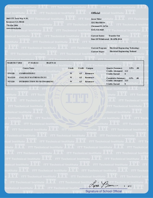 ITT_Official_Transcript