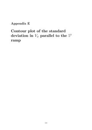 Appendix E
Contour plot of the standard
deviation in Vx parallel to the 5◦
ramp
118
 