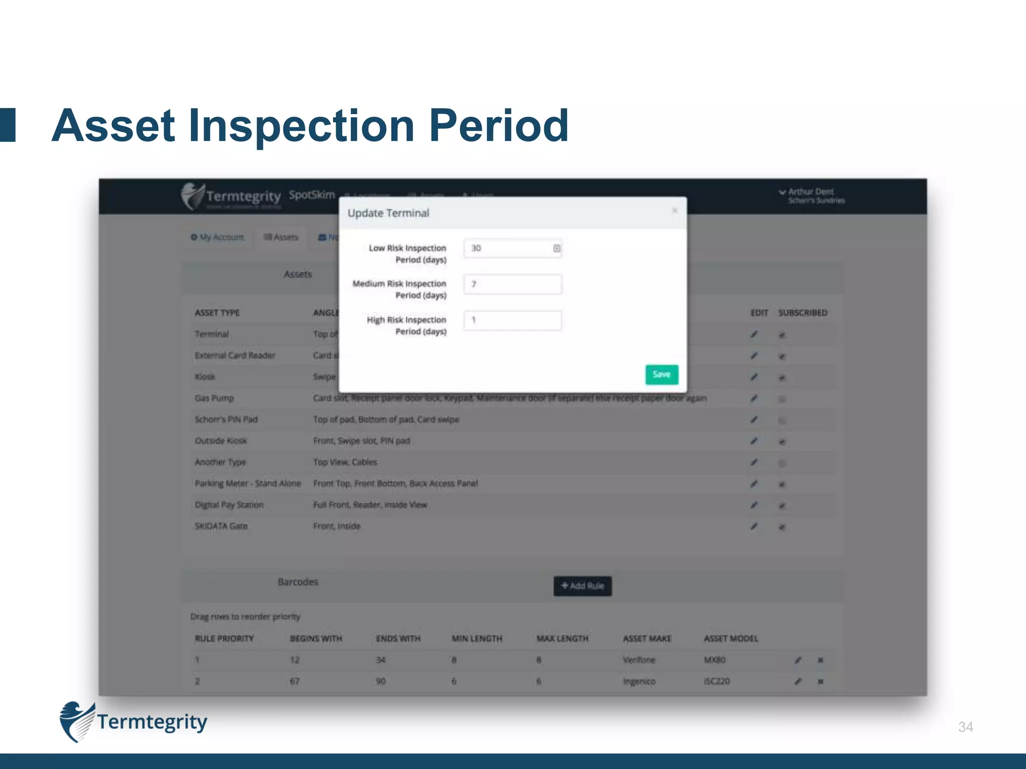 34
Asset Inspection Period
 