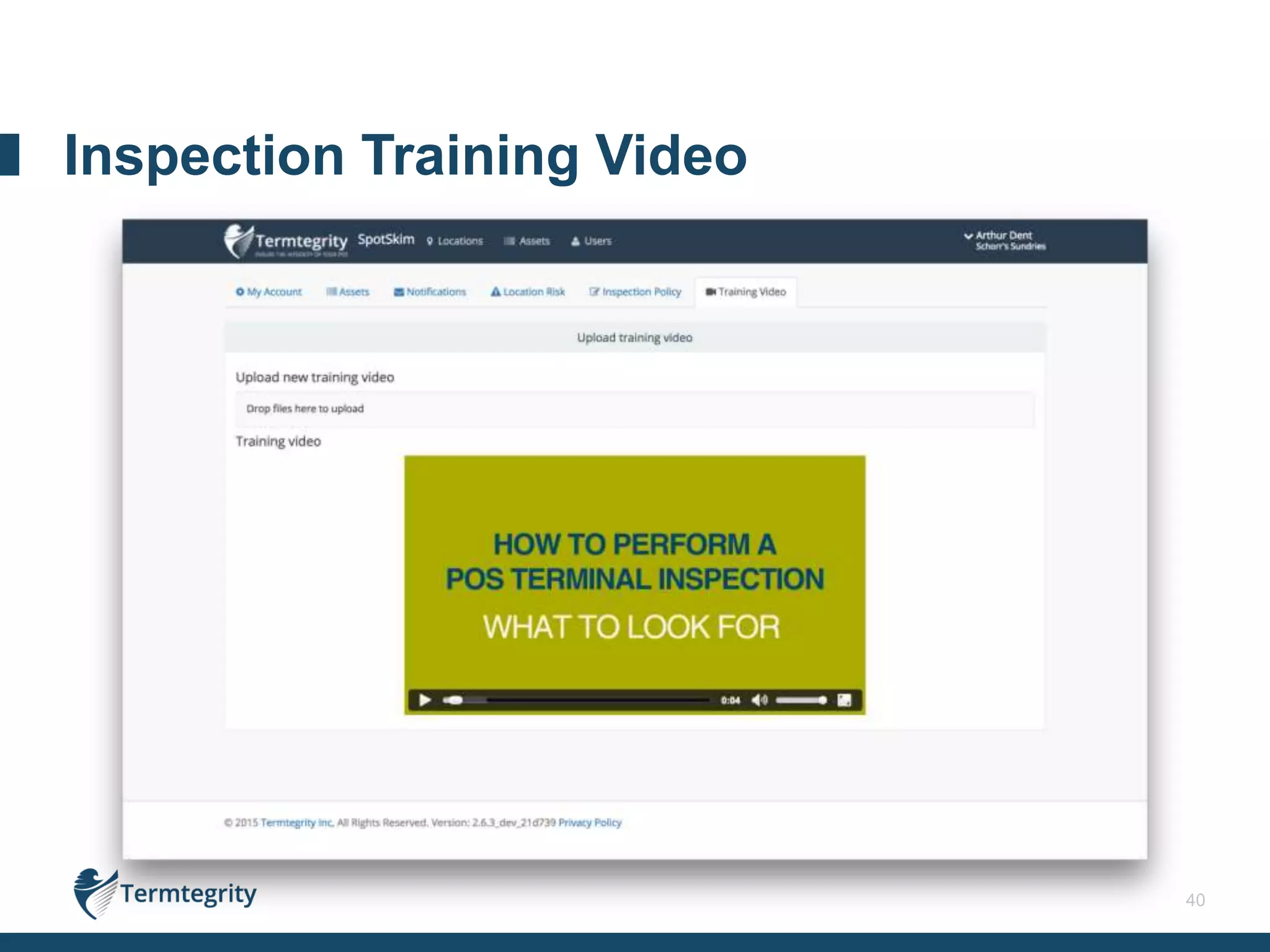 40
Inspection Training Video
 