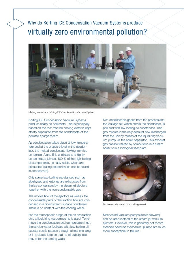 Ice Condensation vacuum systems