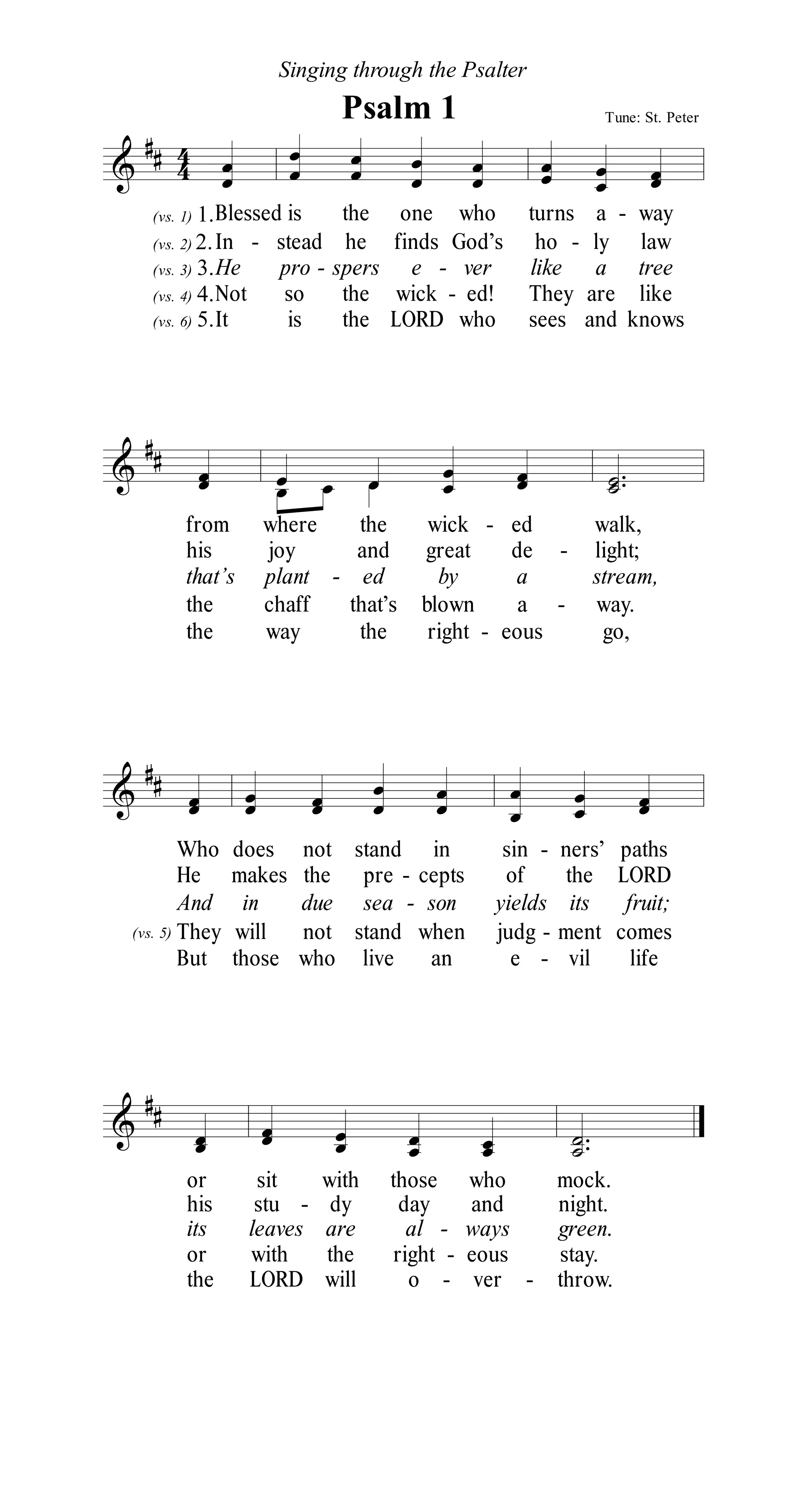 Psalm 1 | PDF