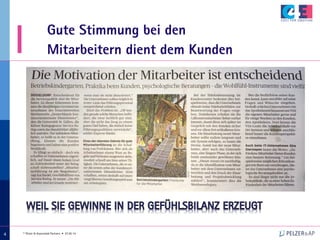 © Pelzer & Associated Partners • 07.05.14
444
Gute Stimmung bei den
Mitarbeitern dient dem Kunden
 