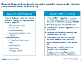 Capgemini Consulting's Telecom, Media & Entertainment | PPT