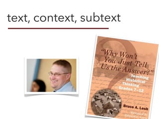 text, context, subtext
 