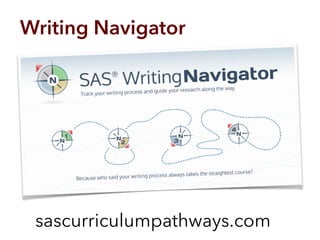 sascurriculumpathways.com
Writing Navigator
 