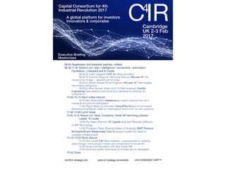 Global C4IR Masterclass Cambridge Hayward - CIR 2017