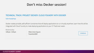 Don’t miss Decker session!
Wednesday
 