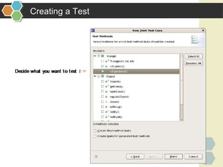 Creating a Test
 