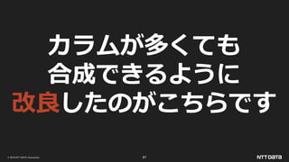 © 2019 NTT DATA Corporation 67
カラムが多くても
合成できるように
改良したのがこちらです
 