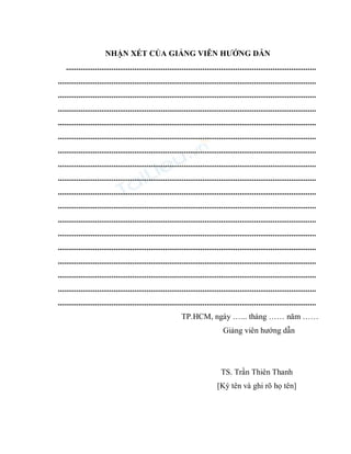 NHẬN XÉT CỦA GIẢNG VIÊN HƯỚNG DẪN
...........................................................................................