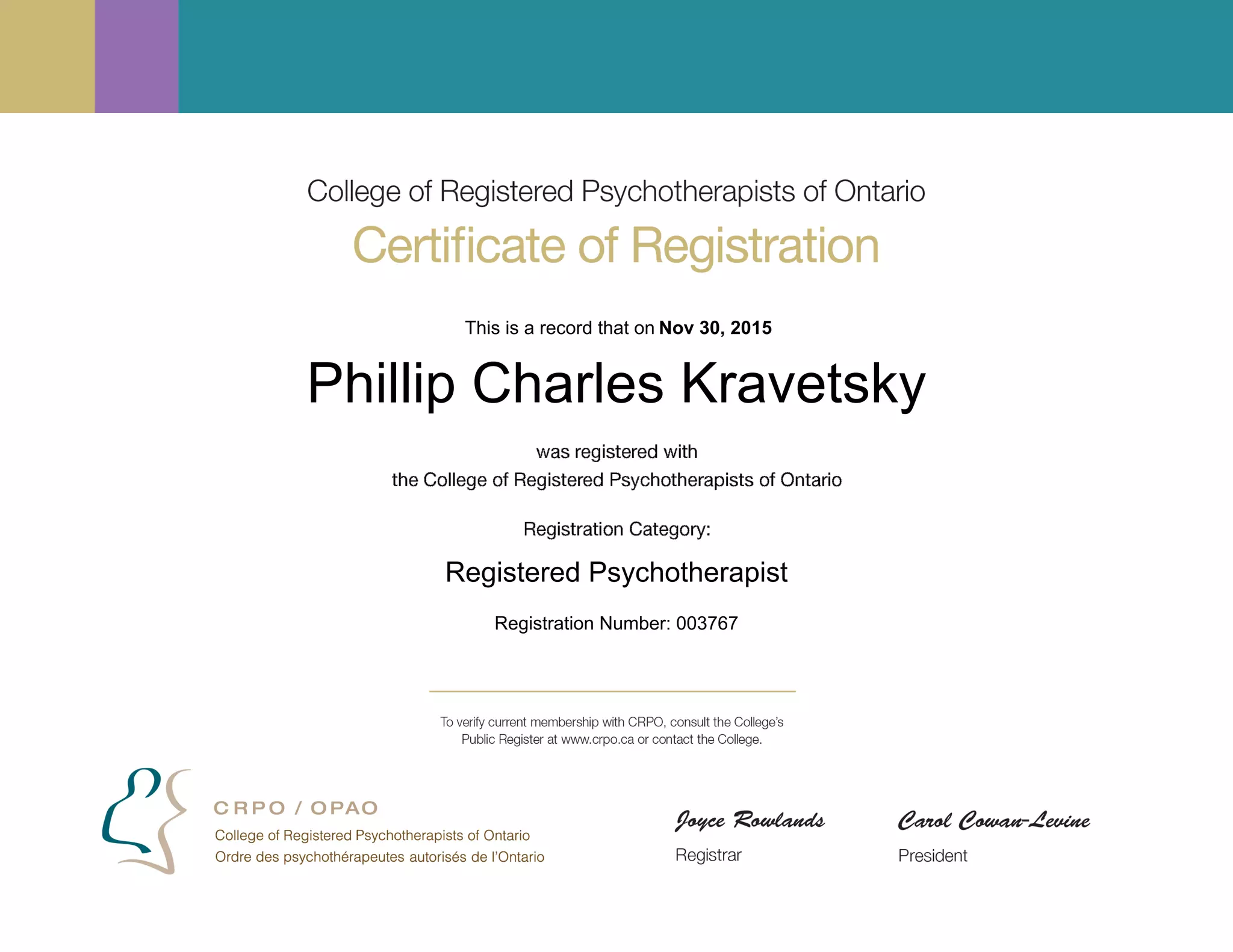 CRPO Certificate | PPT