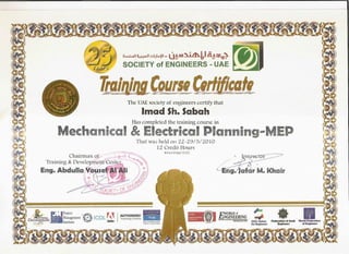 Certificate-For- MEP Planning
