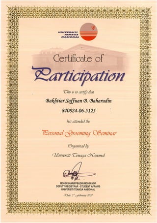 Certificates_Bakhtiar Saffuan 2