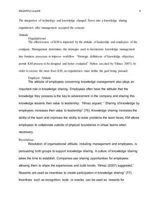 Knowledge Management Case Study | DOCX