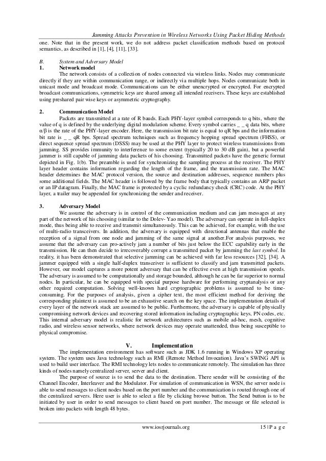 Jamming Attacks Prevention in Wireless Networks Using Packet Hiding