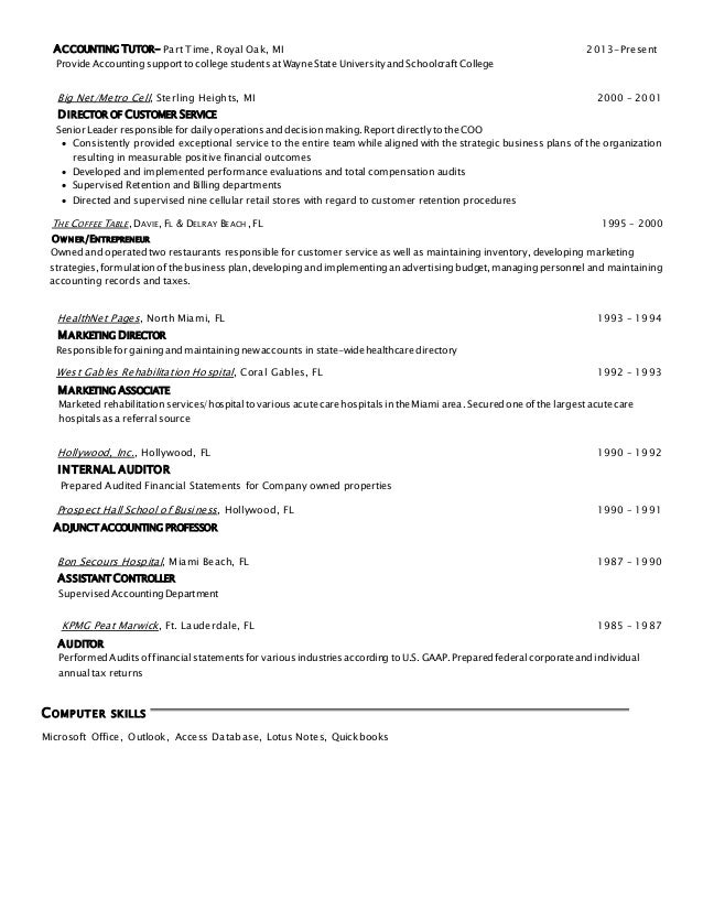 tutor on resumes