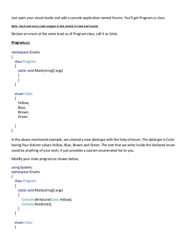 Diving In Oop Day 6 Understanding Enums In C A - 
