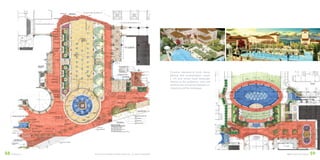 ©2016 DEVELOPMENT DESIGN GROUP, INC. ALL RIGHTS RESERVED. DDG LANDSCAPE DESIGN 5958 SHANGRI LA
Common elements of brick, stone,
lighting and ornamentation create
a rich and varied visual landscape
identity at the pedestrian level and
reinforce the connection between ar-
chitecture and the landscape.
 