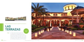 ©2016 DEVELOPMENT DESIGN GROUP, INC. ALL RIGHTS RESERVED. DDG LANDSCAPE DESIGN 1312 LAS TERRAZAS
LAS
TERRAZAS
CLIENT | China Merchants Real Estate Ltd.; Shenzhen OCT Real Estate Ltd.
Shenzhen
CHINA
30.5 ac
12.4 ha
The center’s retail, dining and entertainment
are situated along a broad, tree-lined, cres-
cent-shaped piazza. The village like layout of the
project features many landscaped spaces to explore,
dine and enjoy ranging from an open-air retail arcade
lined with raised planters and shade trees to a large
lawn area that provides seating space for performances
at the open air pavilion. Water features and fountains
are integrated on many levels in a seamless fashion to
give comfortable and relaxed ambience for customers.
 