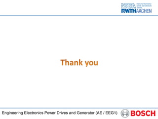 Engineering Electronics Power Drives and Generator (AE / EEG1)
 