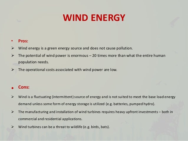 Wind Power Pros And Cons Chart