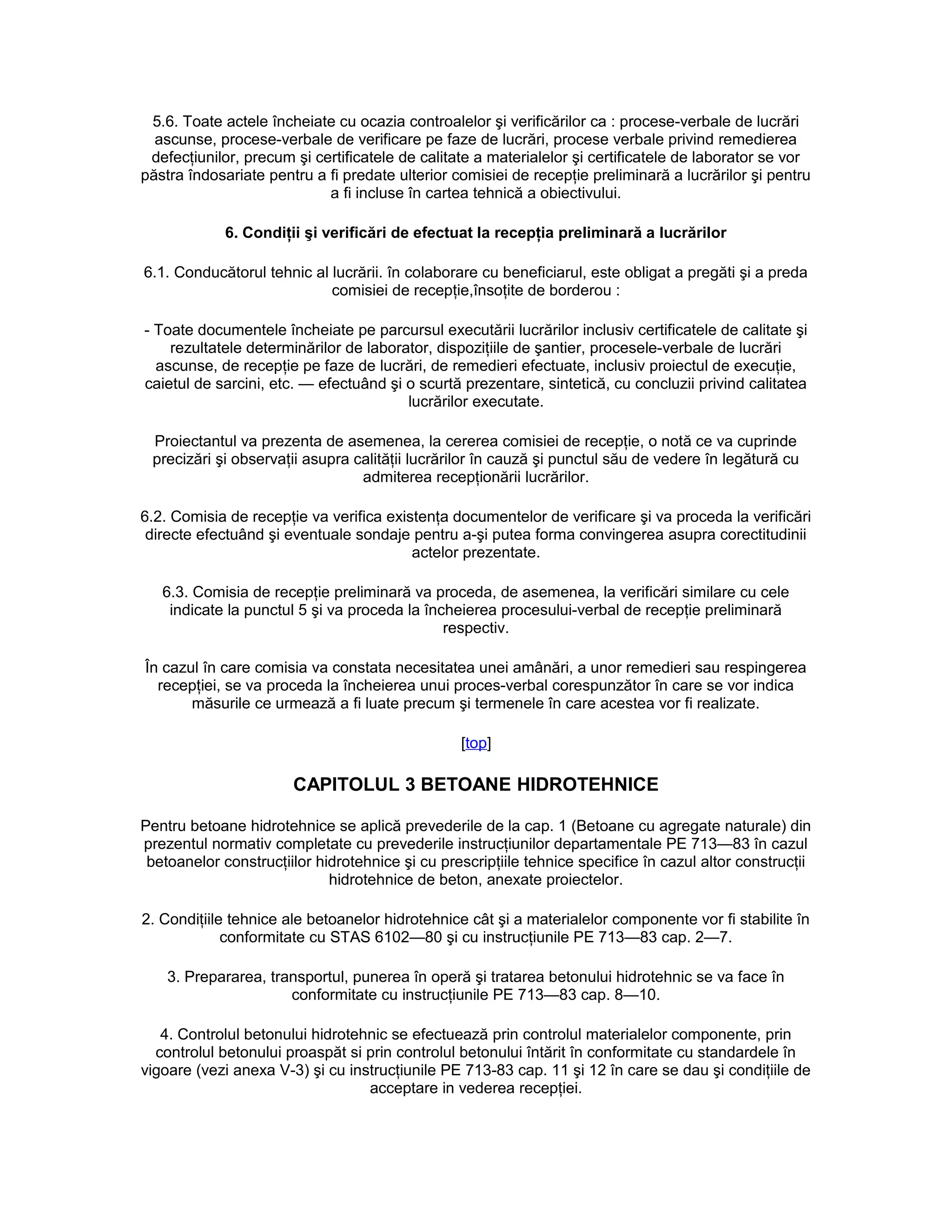 C 56 85 normativ pentru verificarea calităţii şi recepţia lucrărilor de ...