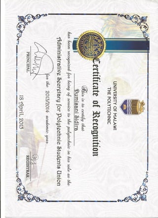 PSU Certificate