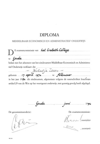 MEAO Diploma