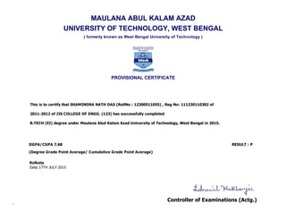B.Tech certificate | PPT