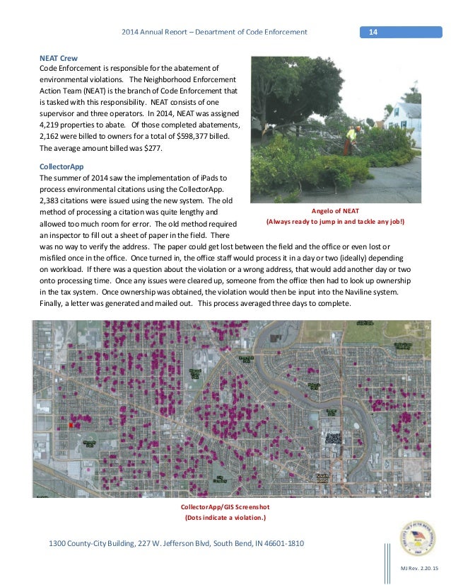 2014 Code Enforcement Annual Report