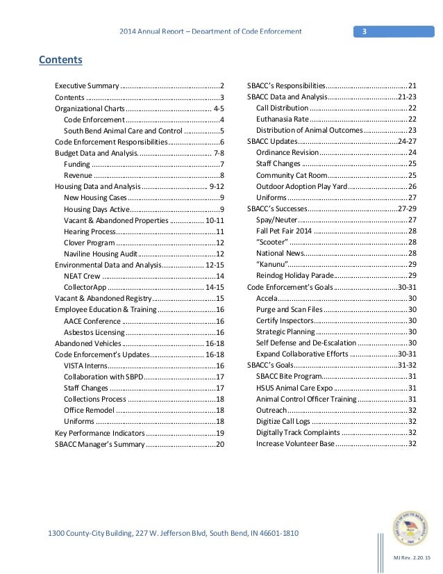 2014 Code Enforcement Annual Report