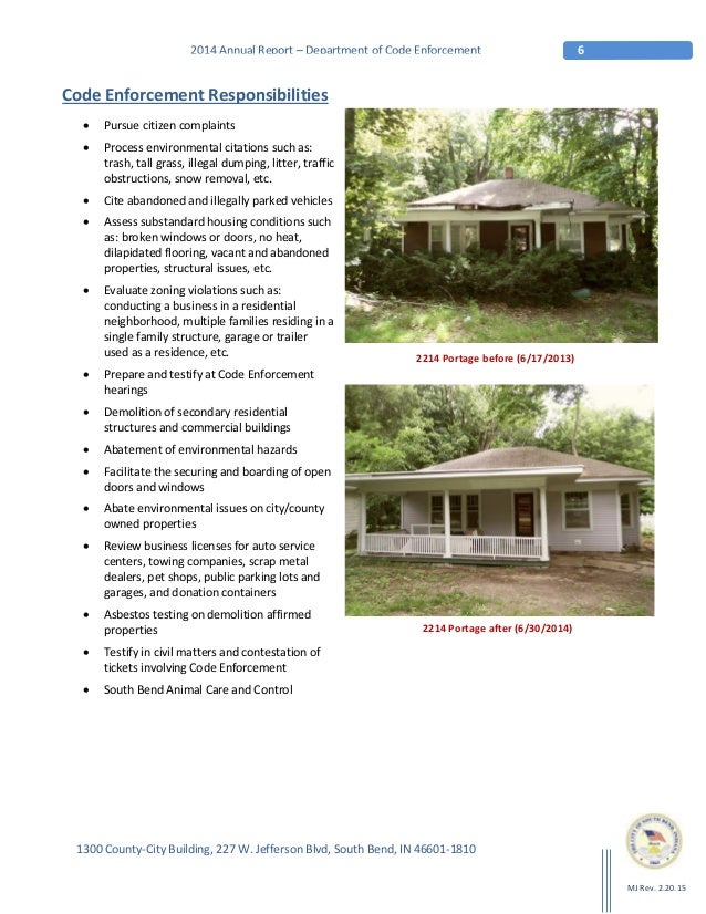 2014 Code Enforcement Annual Report