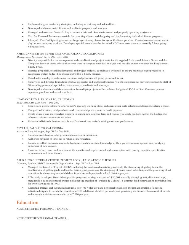 good resume samples