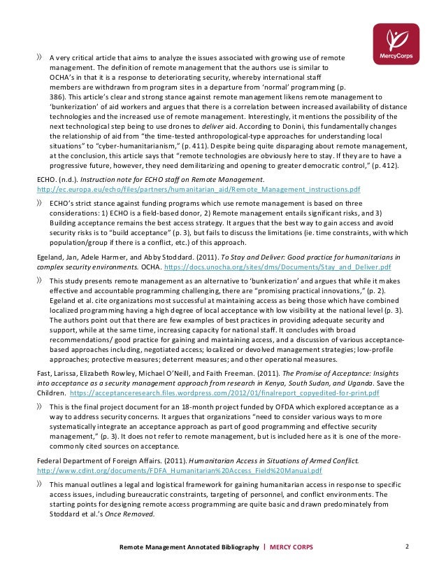 How to format an annotated bibliography picture