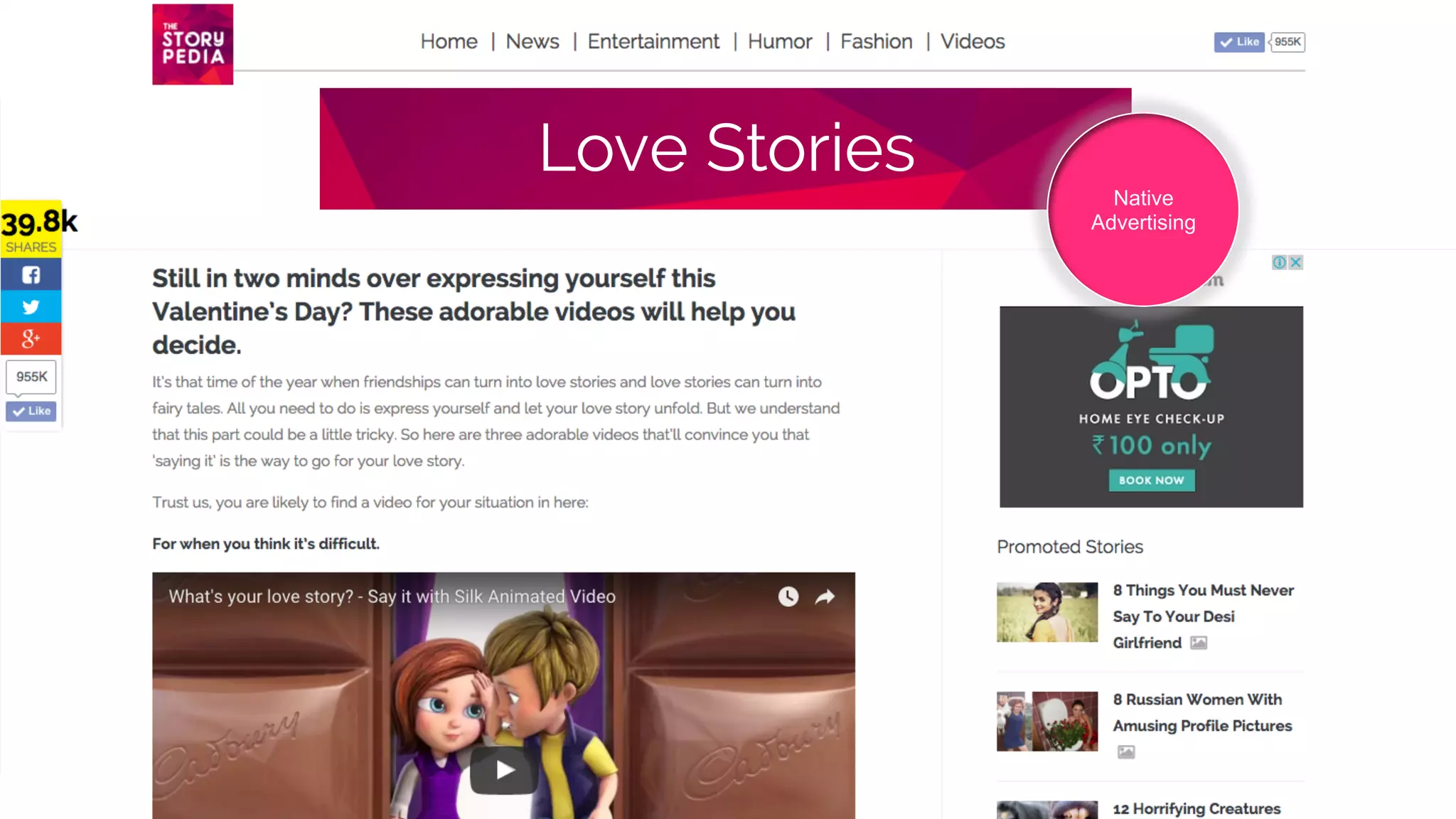 Love Stories
Native
Advertising
 